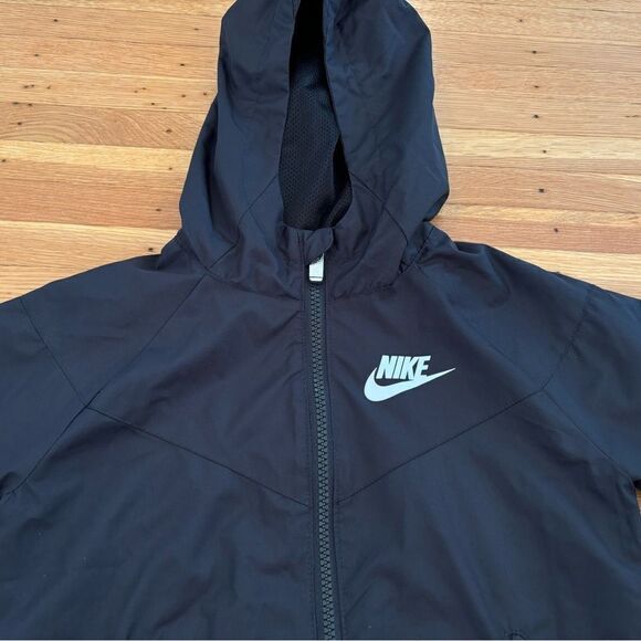 Nike Sportwear Windrunner Jet Black Zip Up Hooded Jacket - Picture 2 of 5